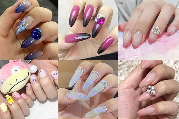 着物に合わせた上品で華やかなネイルデザインをご提案。